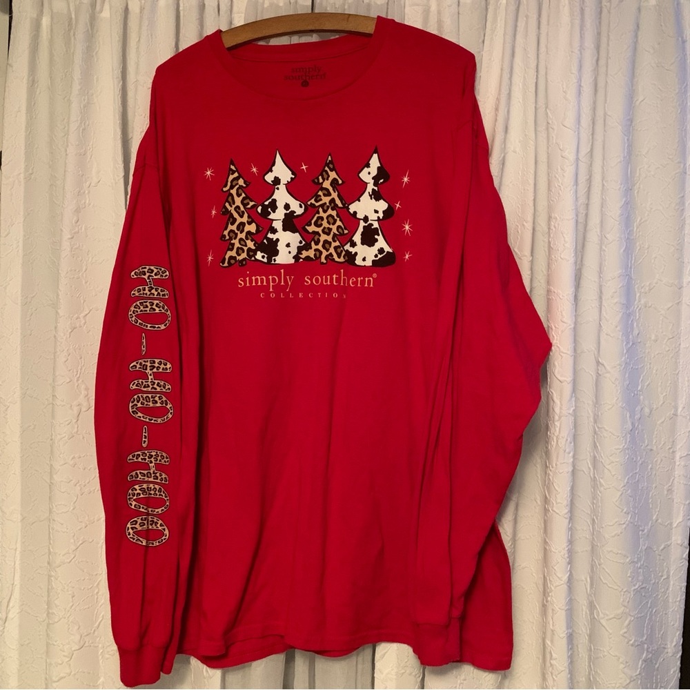 Simply Southern long sleeve Christmas tee size XL